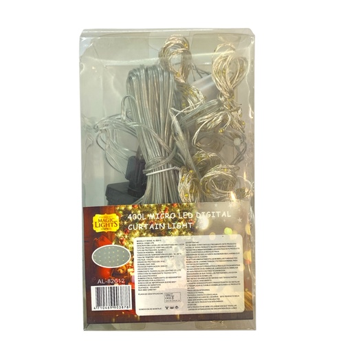 [102754] CORTINA MICROLED CÁLIDA 400L 3X3MTS REF:AL-82012