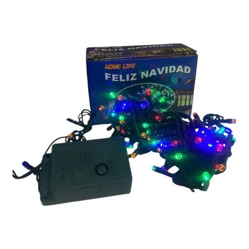 [61299] LUCES LED  MULTICOLOR GLD-100M 100L CABLE VERDE