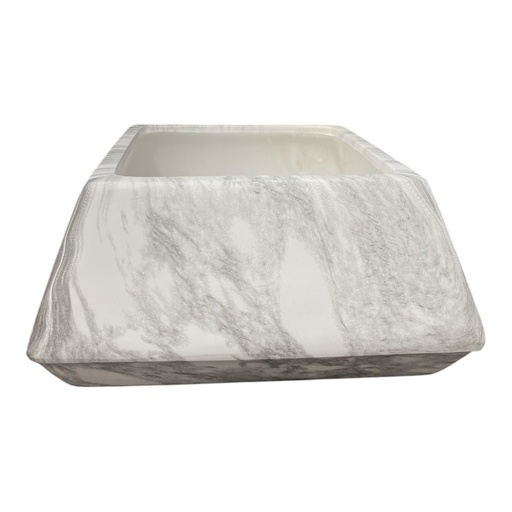 [6820210610233] MACETA CERAMICA MARMOLEADA PIRAMIDE 22X11.5CM