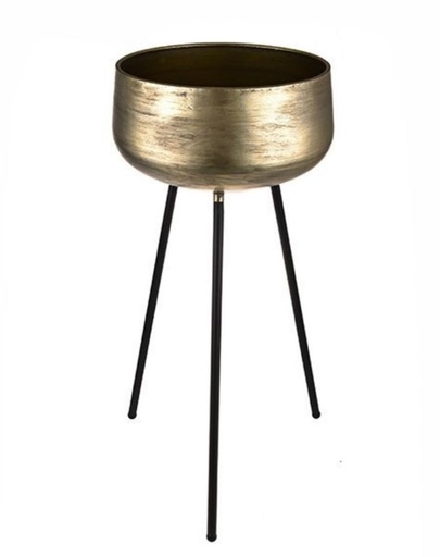 [8679818725829] MACETA METALICA DORADO 72 X 35CM