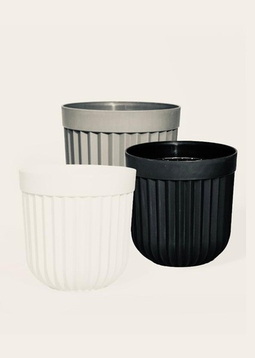 [2404271265010] MACETA PLASTICO 3COL IC1265-01 25X25CM