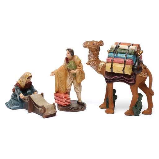 [7550-012] ALDEANOS COMERCIANTES DE TELAS 12CM 3PIEZAS