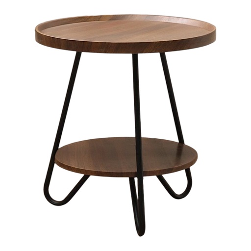 [1246181286195] MESA MADERADO 2 NIVELES ESTRUCTURA METALICA 50X53CM