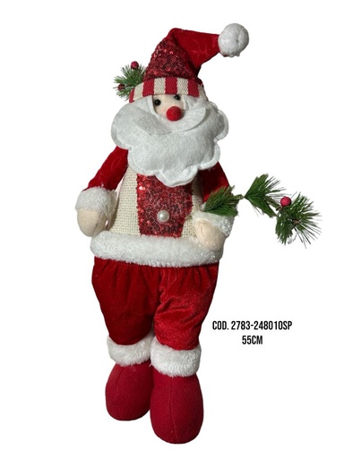 [2783-248010SP] PELUCHE SANTA ROJO 50CM