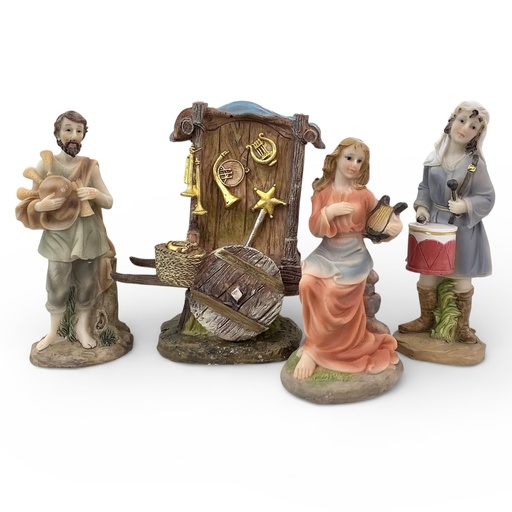 [7550-090] ALDEANOS MUSICOS 12CM 4PIEZAS