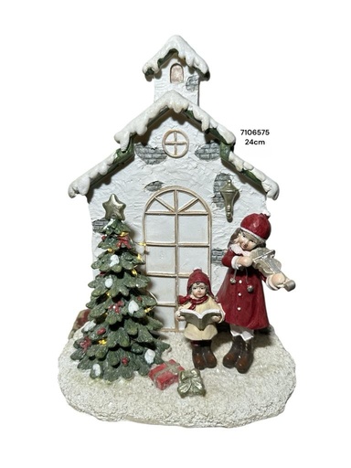 [8679817106575] NIÑA CON VIOLIN Y ARBOL CON LUZ