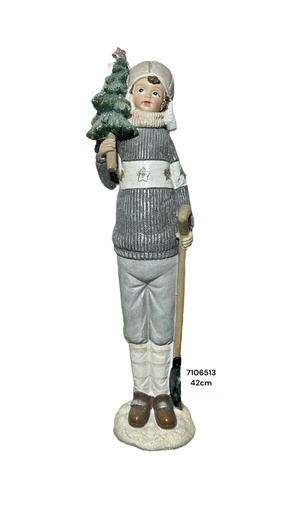 [8679817106513] NIÑO CON ARBOL Y PALA NAV. 42CM