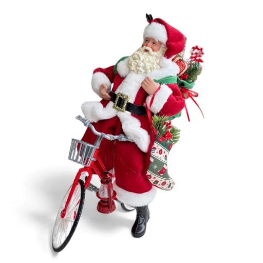 [160-4503407] NOEL CON BICICLETA 26X15X30CM