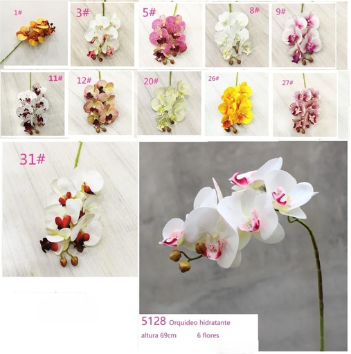 [5128] ORQUIDEA MEDIANA HIDRATANTE 70CM 6 FLORES