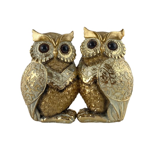 [437-6610724] PAREJA DE BUHOS 16X7.5X13CM