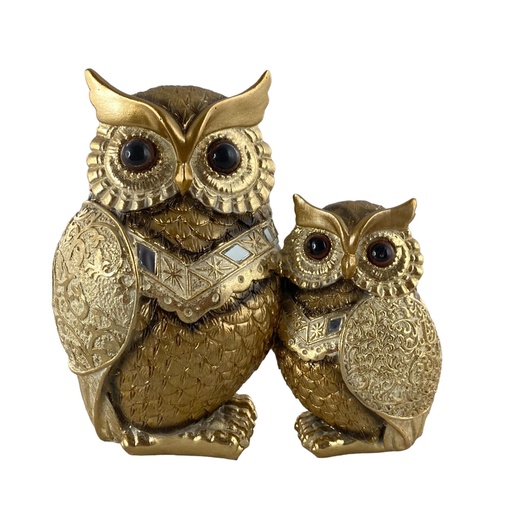 [437-6610723] PAREJA DE BUHOS 16X8.5X15CM