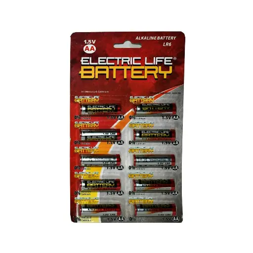 [443142] PILA ELECTRIC LIFE AA ALKALINE 350 MINUTOS REF:LR6-BP1X10P C/U