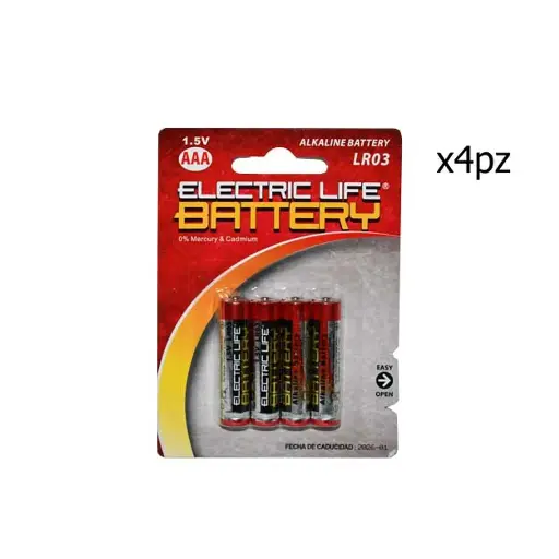 [383847] PILA ELECTRIC LIFE AAA ROJA X 4PZ REF:LR03-BP4 (130MIN)