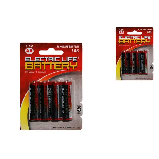 [952507] PILA ELECTRIC LIFE X4 AA ALKALINE REF:LR6-BP4 (350MIN)