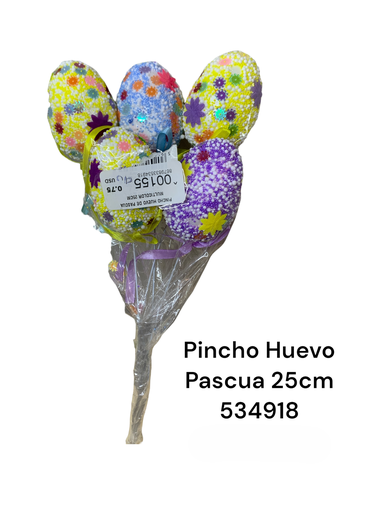[8679833534918] PINCHO HUEVO DE PASCUA MULTICOLOR 25CM