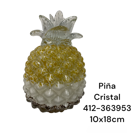 [412-363953] PIÑA DE CRISTAL MATIZADO 10X5.5X17.5CM
