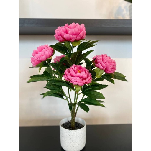 [22455] PLANTA CON FLOR PEONIA 55CM