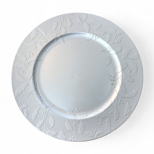 [180-7600047] PLATO BASE PLATEADO REDONDO