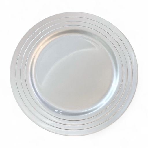 [180-7600018] PLATO BASE PLATEADO REDONDO