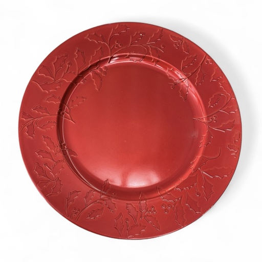 [180-7600048] PLATO BASE ROJO REDONDO