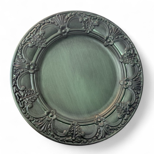 [627985] PLATO BASE VERDE. REF: ES22608 33CM