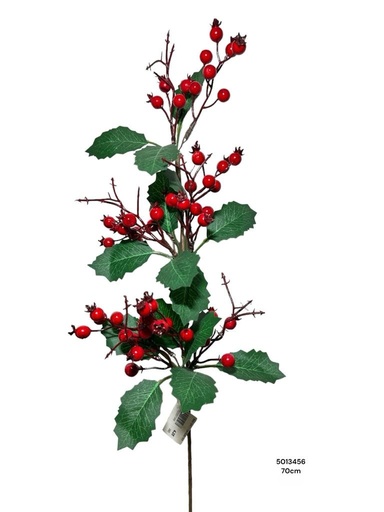 [1702335013456] RAMA CEREZA  CON HOJAS 70CM