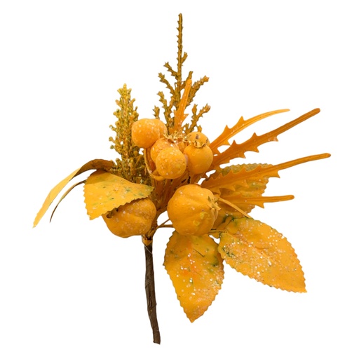 [8679811121512] RAMA MINI CALABAZA NARANJA 18CM