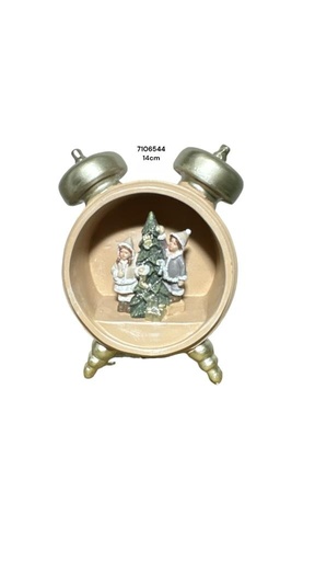[8679817106544] RELOJ CON ARBOL Y LUZ 14CM
