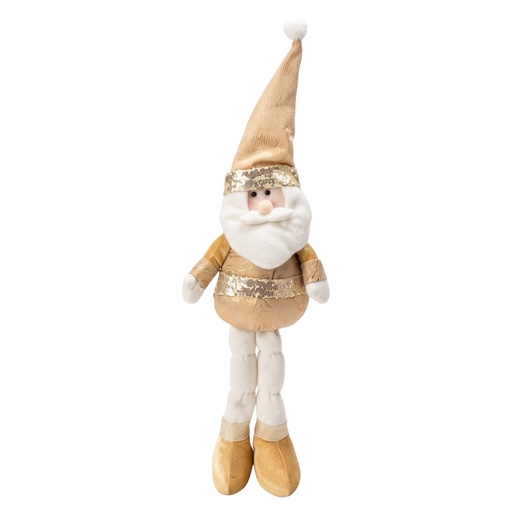 [2780-268006LC] Peluche Santa dorado, piernas largas, 70cm.