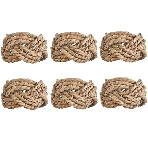 [6910564156034] AROS DE SERVILLETA YUTE SET X6