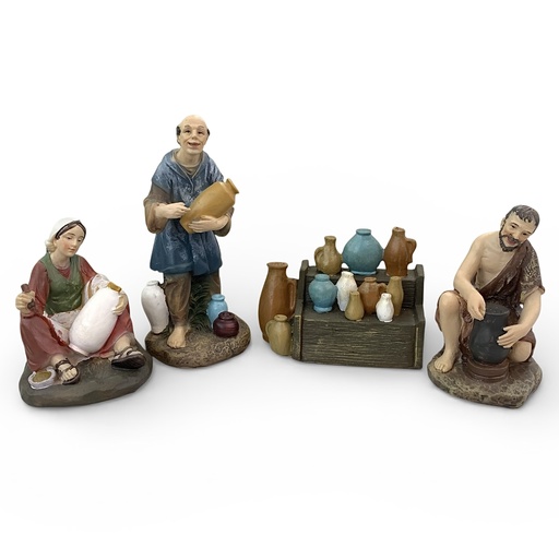 [7550-044] ALDEANOS ALFAREROS 12CM 4PIEZAS