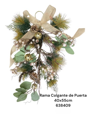 [8679811638409] TOPE DE PUERTA RAMA PINO DORADA 54CM