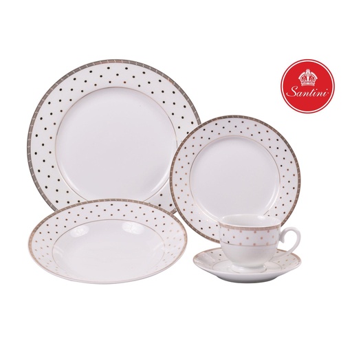 [068-179620] VAJILLA PUNTO FINO 20 PZAS 4 PUESTOS