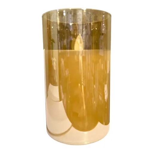 [2406002024284] VELA AMBAR ARTIFICIAL A PILA  7.5X12.5CM