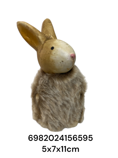 [6982024156595] SC15659 CONEJO CERAMICA/FELPA 5X7X11CM