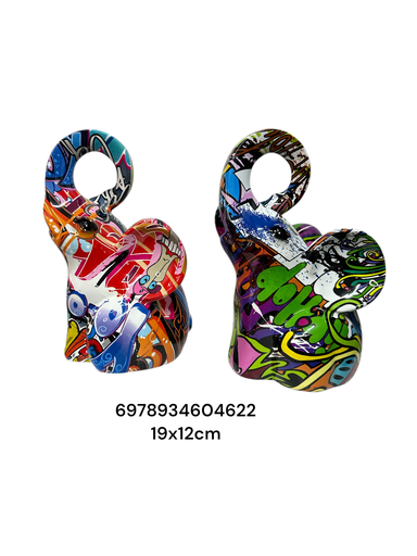 [6978934604622] CS17462 ELEFANTE GRAFITTI  19*12CM
