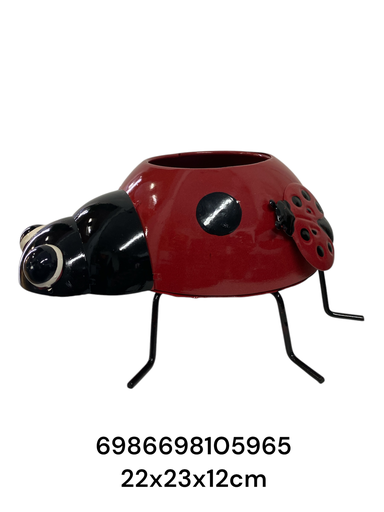 [6986698105965] SC10596 MACETA METAL MARIQUITA 22X23X12CM