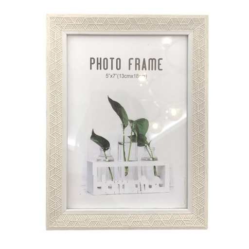 [802610] PORTARETRATO MADERA BORDE TRENZADO BEIGE 13X18CM 5X7"