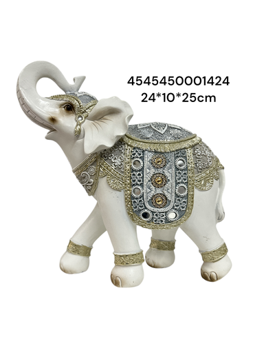 [4545450001424] CS8020426 ELEFANTE CELESTE/BLANCO 24X10X25CM