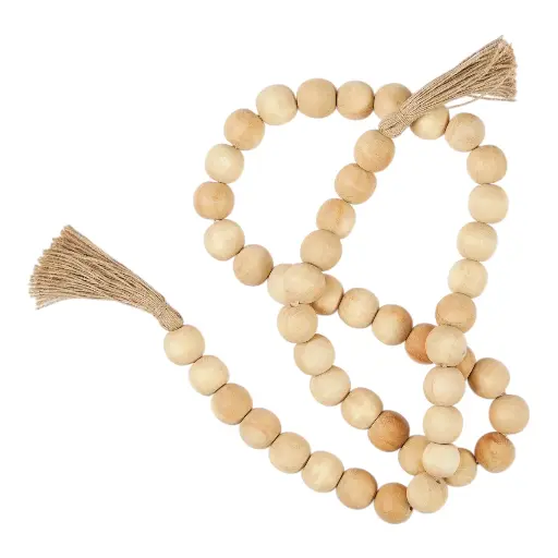 [2023126406158] CADENA DE CUENTAS COLOR NATURAL 80CM