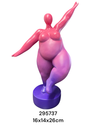 [295737] FIGURA BOTERO FUCCIA 16X14X26CM XY-1733375