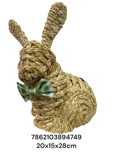 [7862103894749] SYT240002 CONEJO PASCUA YUTE 20X15X28CM