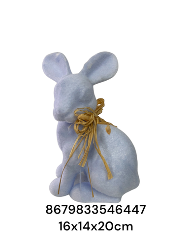 [8679833546447] CONEJO PASCUA CELESTE 16X14X20CM