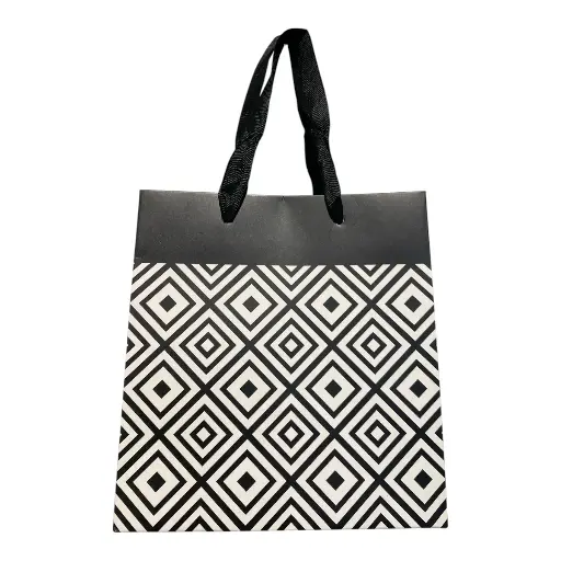 [2404061247011] FUNDA DE REGALO BLANCO/NEGRO REF:LT-659XS-4 14X15CM