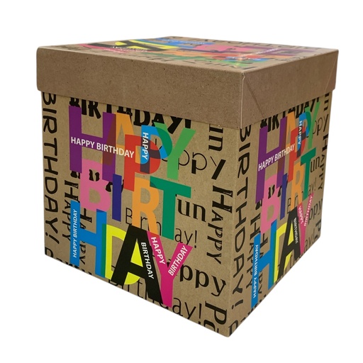 [8033110860365] CAJA DE REGALO HAPPY BIRHTDAY 20X20CM  IC860-36