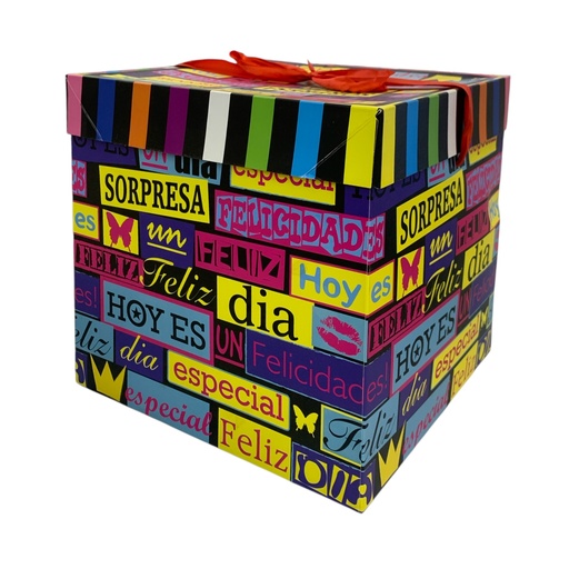[6921510905200] CAJA PAPEL CUADRADA FELIZ DIA 4 COL C/U