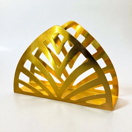 [2023126404758] S40475  SERVILLETERO DE METAL DORADO  13.5X10CM