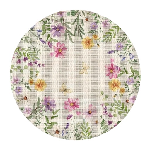 [TK778702] INDIVIDUAL FLORAL DE LINO 38CM