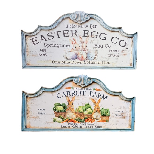 [KV923329] LETRERO DE MADERA PASCUA 20X40CM