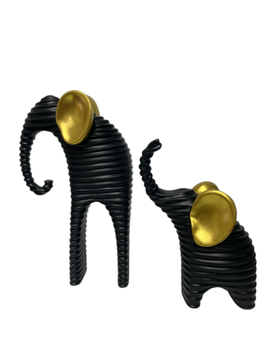 [6584599262468] ELEFANTES POLIRESINA X2PZ. 10X5X17CM Y 10X5X13CM